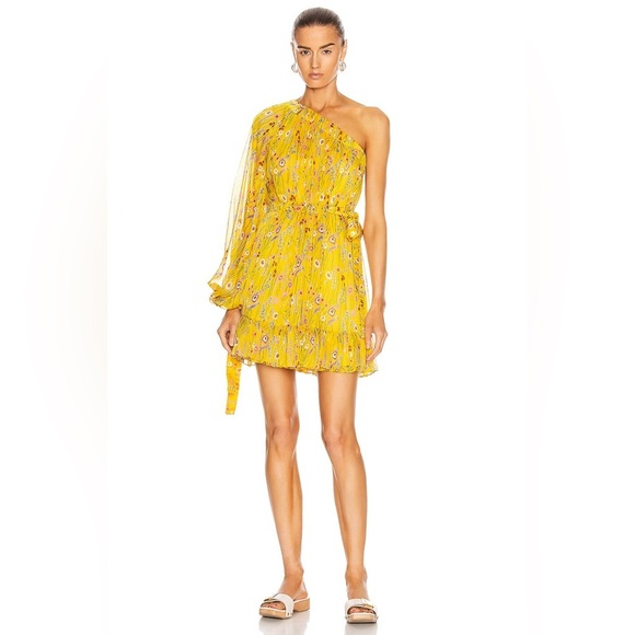 Alexis Edyta one-shoulder yellow dress in size Small - Picture 1 of 12